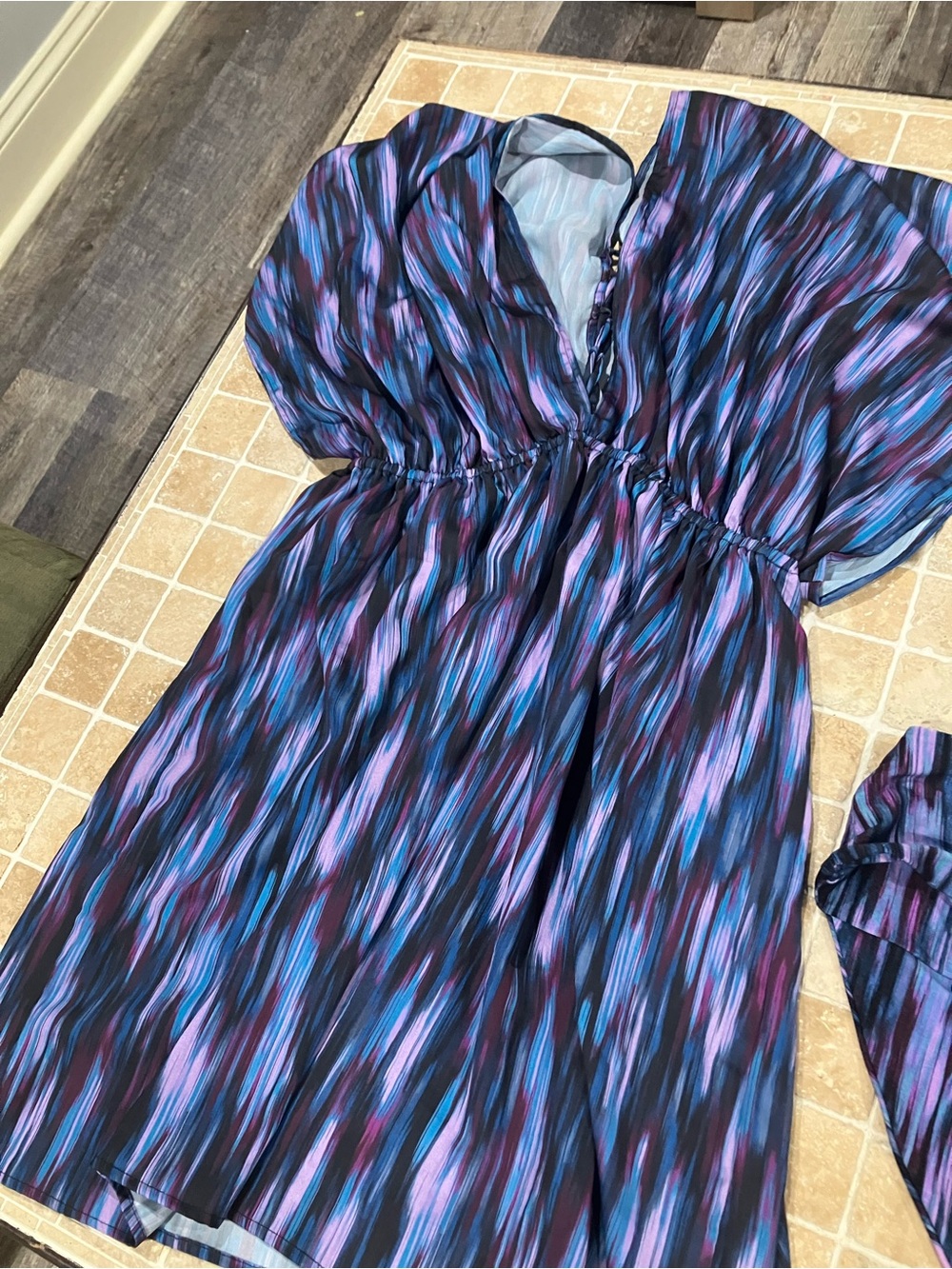 JMP the Label Blue & Purple Print Bikini & Coverup - Picture 4 of 11